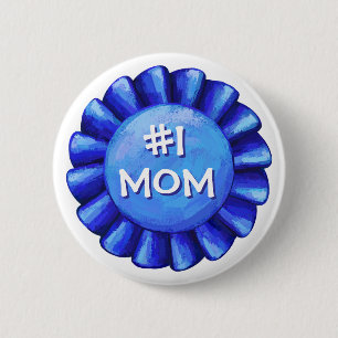 Blue Ribbon Nummer 1 Mama Button