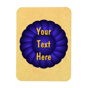 Blue Ribbon Rosette zum Personalisieren Magnet