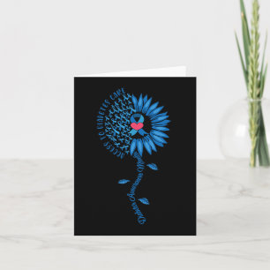 Blue Ribbon Sonnenblume November Diabetes Bewussts Karte