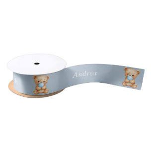 Blue Ribbon Teddy Bear mit Individuelle Name Satinband
