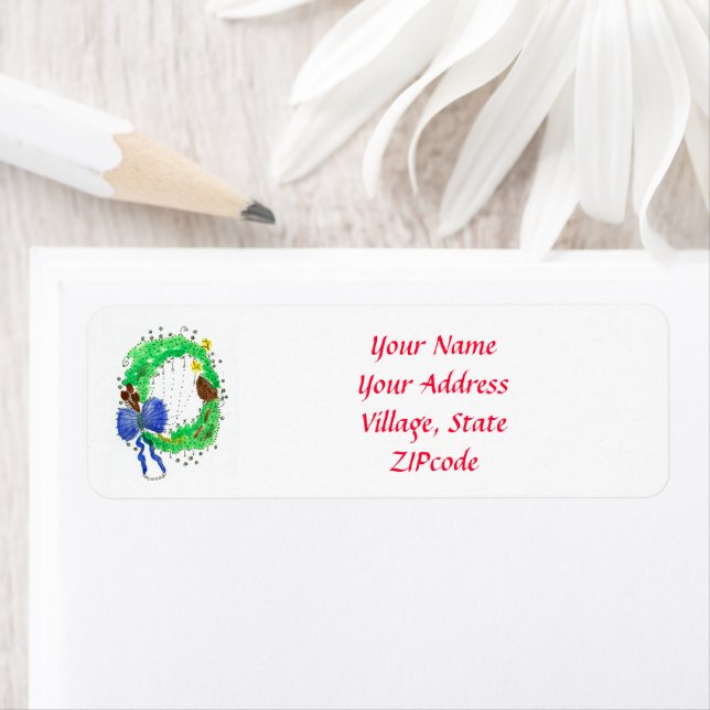 Blue Ribbon Weihnachtsfeier Rücksendeadresse (Insitu)