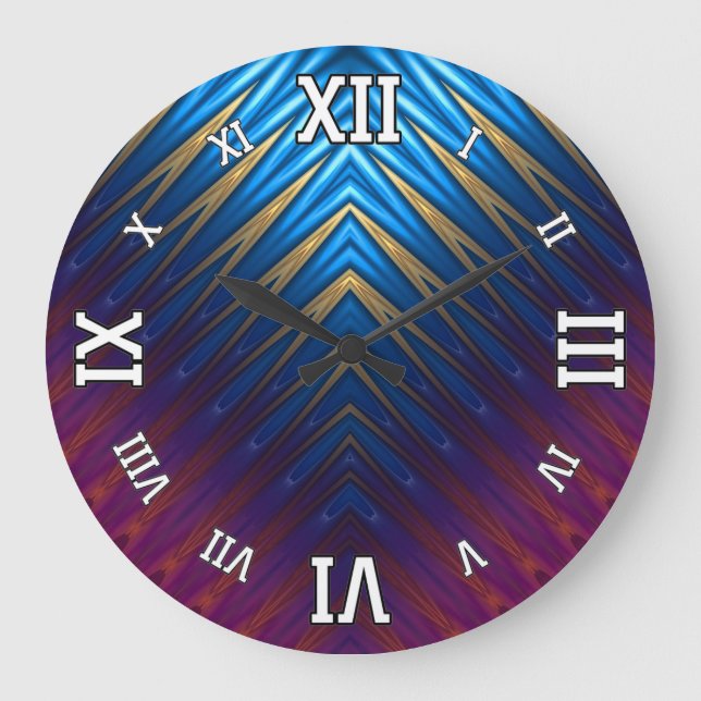 Blue Ridge Gold Große Wanduhr (Vorderseite)