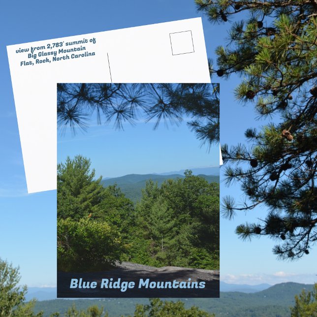 Blue Ridge Mountains Big Glassy Mountain NC Postkarte (Von Creator hochgeladen)