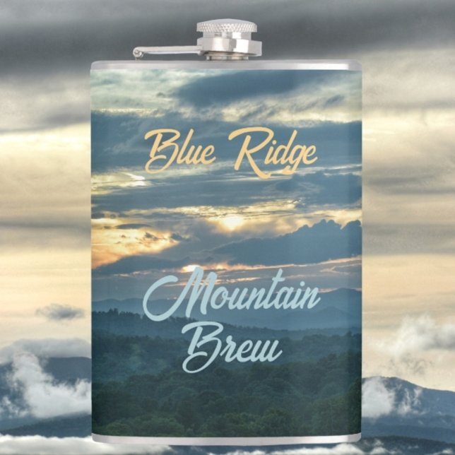 Blue Ridge Mountains Brew Sunset Fotografy Flachmann (Von Creator hochgeladen)