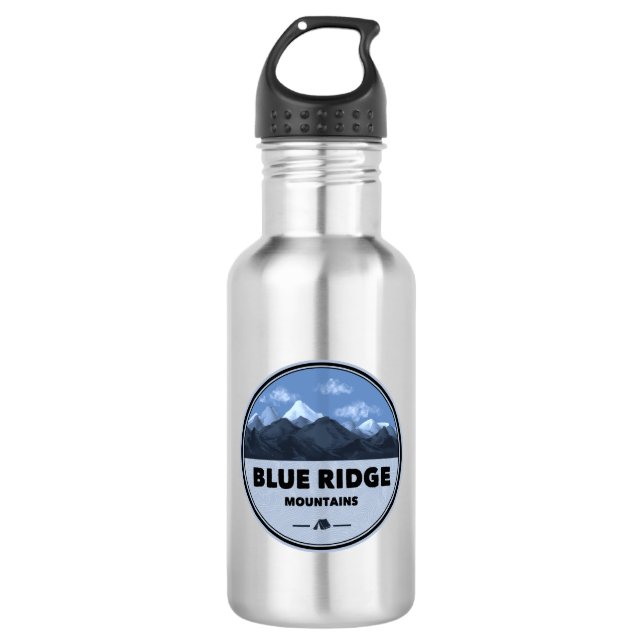 Blue Ridge Mountains Camping Edelstahlflasche (Vorderseite)