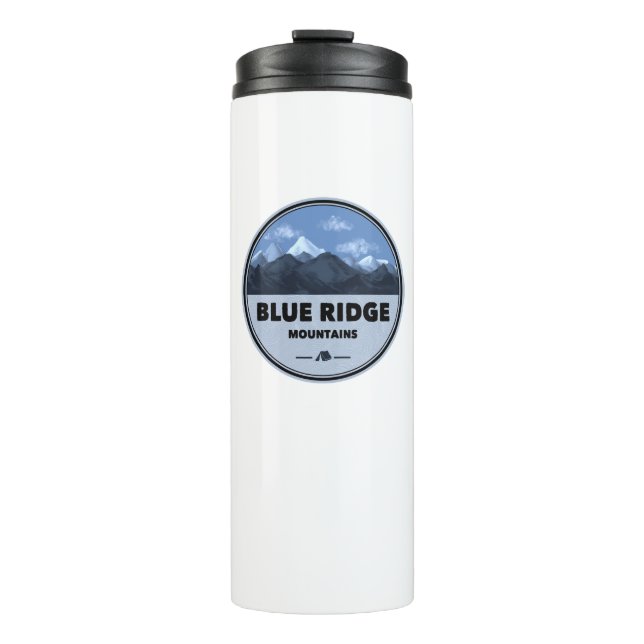 Blue Ridge Mountains Camping Thermosbecher (Vorderseite)