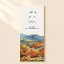 Blue Ridge Mountains Herbst Aquarell Hochzeit