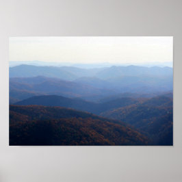 Blue Ridge Mountains im Herbst, North Carolina Poster