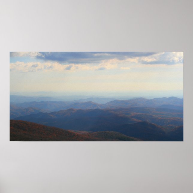 Blue Ridge Mountains im Herbst, North Carolina Poster (Vorne)