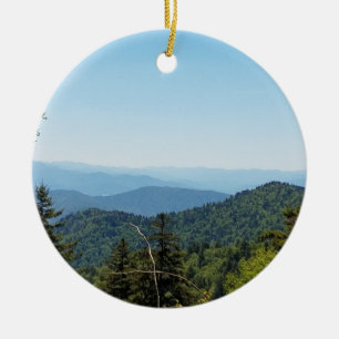 Blue Ridge Mountains in der Nähe von Cherokee, No Keramik Ornament