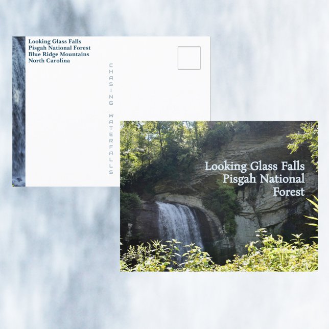 Blue Ridge Mountains Looking Glass Falls NC Postkarte (Von Creator hochgeladen)