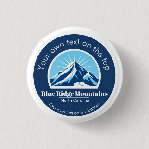 Blue Ridge Mountains NC-Ski resort-Souvenir Button