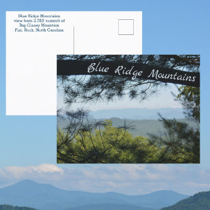Blue Ridge Mountains North Carolina Fotografisch Postkarte
