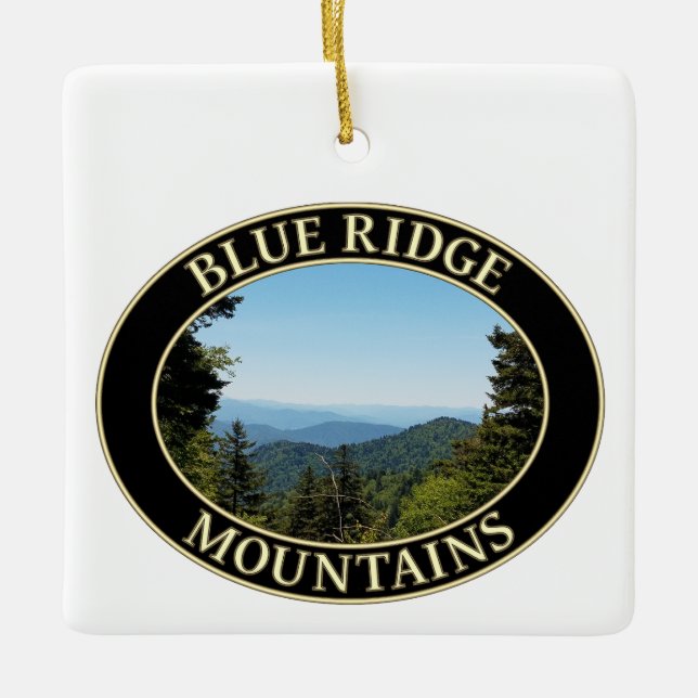 Blue Ridge Mountains North Carolina Keramikornament (Vorderseite)