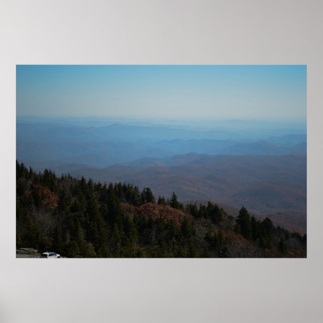 Blue Ridge Mountains North Carolina Nature Foto Poster (Vorne)