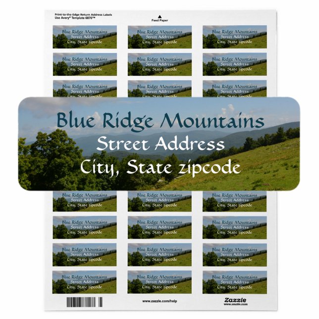 Blue Ridge Mountains Photographic Return Address (Von Creator hochgeladen)