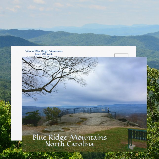 Blue Ridge Mountains springen von Rock NC Postkarte (Von Creator hochgeladen)