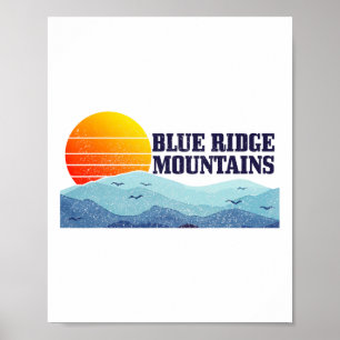 Blue Ridge Mountains Vintage Berge USA Amerika Poster