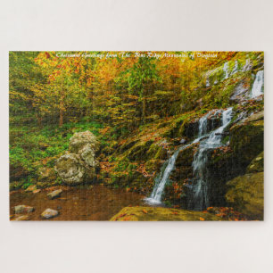 Blue Ridge Mountains Virginia.Weihnachtsgrüße Puzzle
