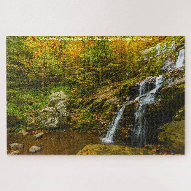Blue Ridge Mountains Virginia.Weihnachtsgrüße Puzzle (Horizontal)