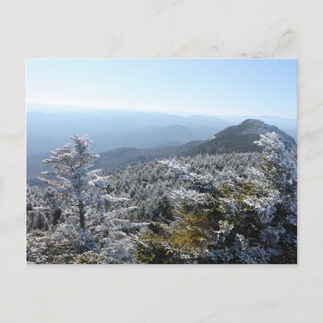 Blue Ridge Mountains Winter Postkarte (Vorderseite)