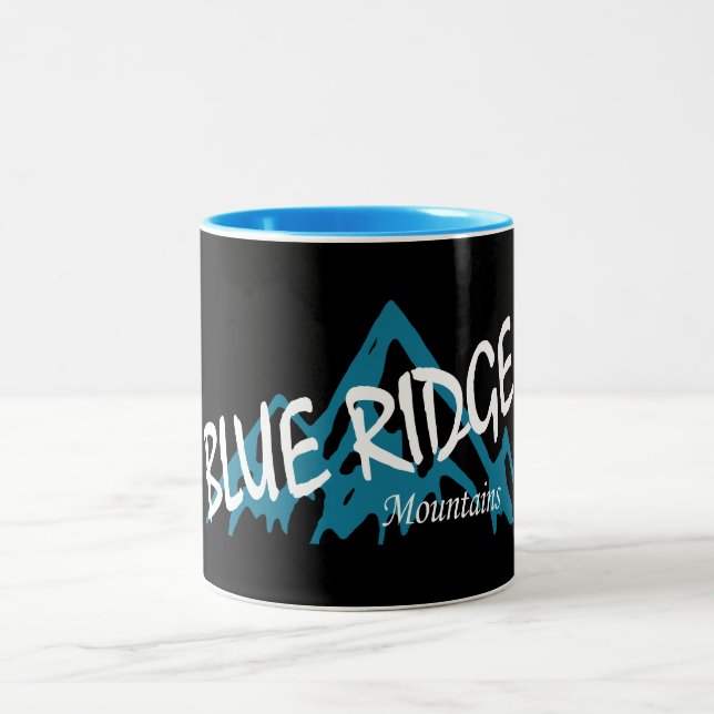 Blue Ridge Mountains Zweifarbige Tasse (Mittel)