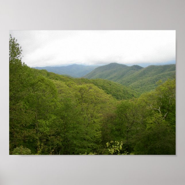 Blue Ridge Mtnts aus Blue Ridge Parkway, NC Poster (Vorne)