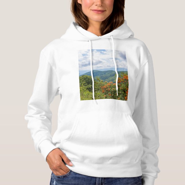 Blue Ridge Parkway - Berge und Blume Hoodie (Vorderseite)