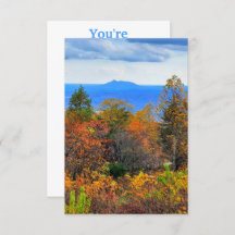 Blue Ridge Parkway Herbst Blick auf Pilotenberg