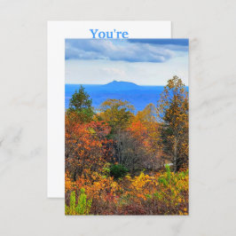 Blue Ridge Parkway Herbst Blick auf Pilotenberg Einladung