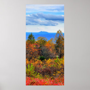 Blue Ridge Parkway Herbst Blick auf Pilotenberg Poster