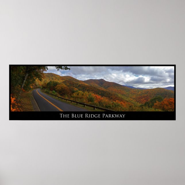 Blue Ridge Parkway im Herbst Poster (Vorne)