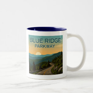 Blue Ridge Parkway Landschaft Zweifarbige Tasse