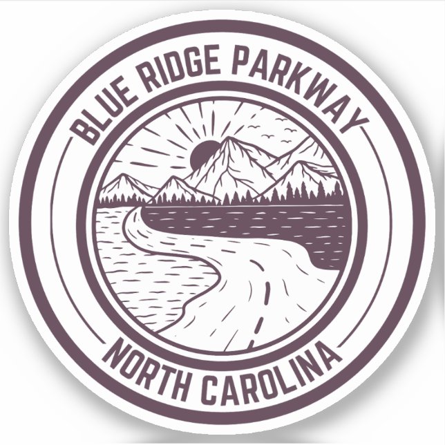 Blue Ridge Parkway Landschaftlich Byway Virginia N Aufkleber (Vorderseite)