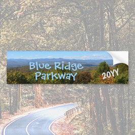 Blue Ridge Parkway mit Jahr fotografisch Autoaufkleber