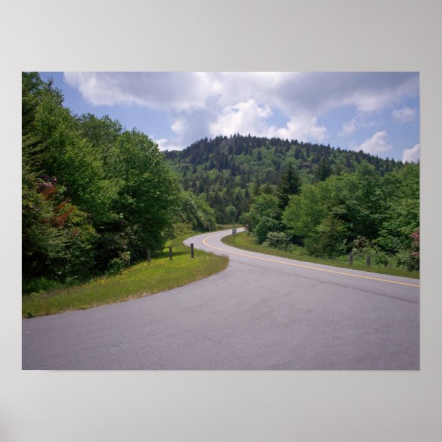 Blue Ridge Parkway Motorrad Poster (Vorne)