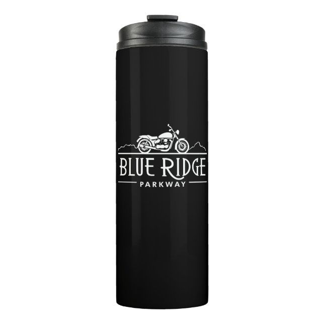 Blue Ridge Parkway Motorrad Thermosbecher (Vorderseite)