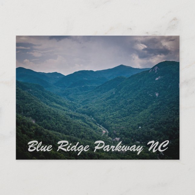 Blue Ridge Parkway NC Postkarte (Vorderseite)