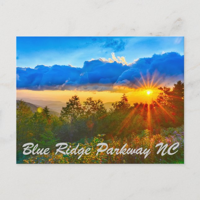 Blue Ridge Parkway NC Postkarte (Vorderseite)