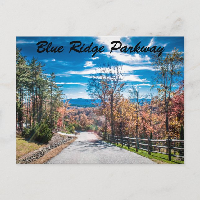 Blue Ridge Parkway NC Postkarte (Vorderseite)