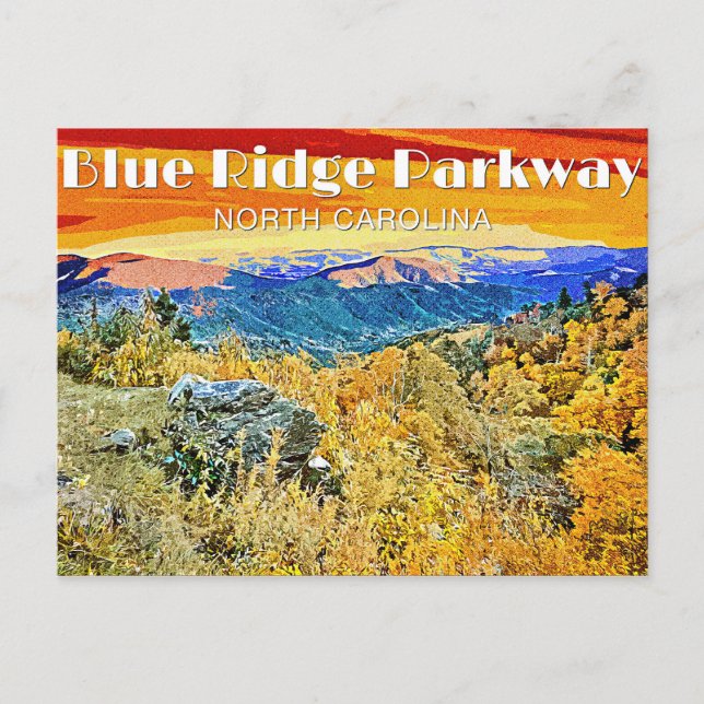 Blue Ridge Parkway Postkarte (Vorderseite)