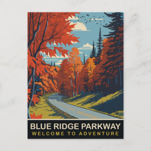 Blue Ridge Parkway, Reise Postkarte