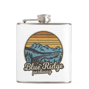 Blue Ridge Parkway Retro Flachmann