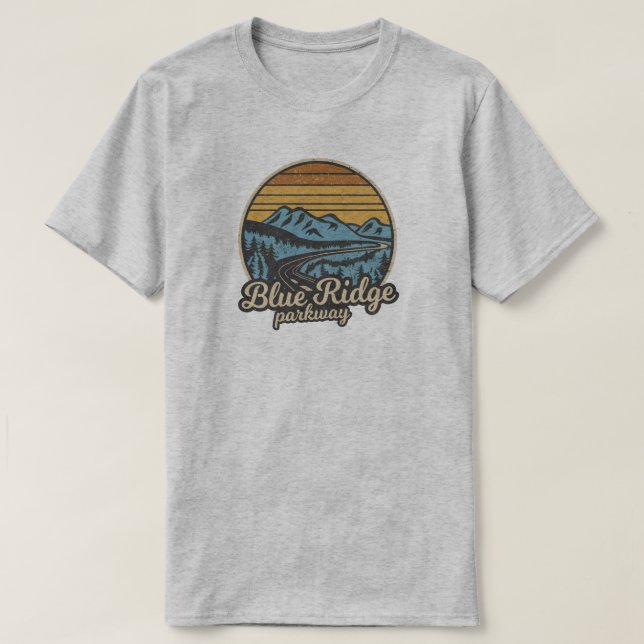 Blue Ridge Parkway Retro T-Shirt (Design vorne)