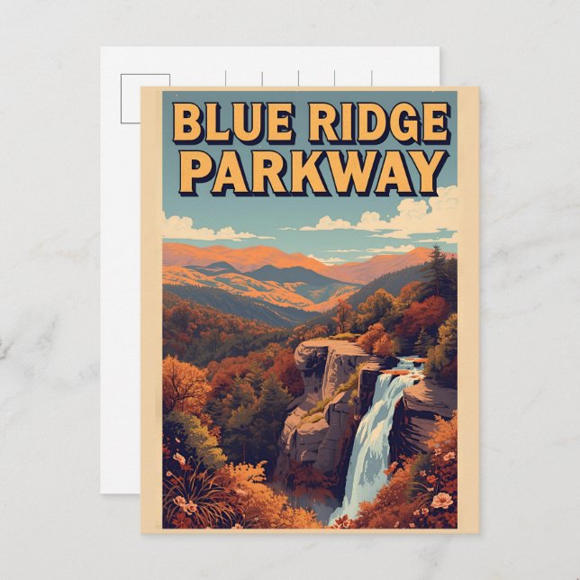 Blue Ridge Parkway Scenic Byway Virginia NC Postkarte (Vorne/Hinten)