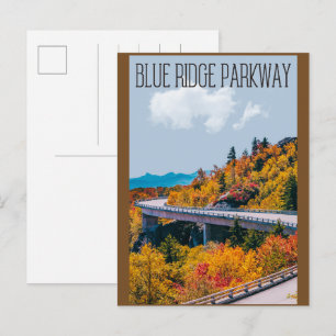 Blue Ridge Parkway Scenic Byway Virginia NC Postkarte