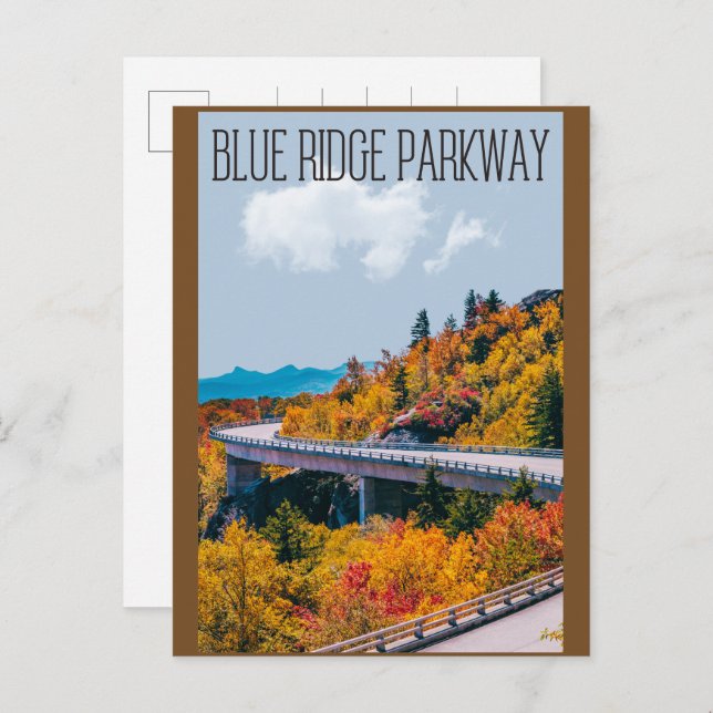 Blue Ridge Parkway Scenic Byway Virginia NC Postkarte (Vorne/Hinten)