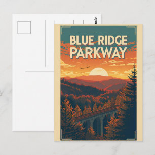 Blue Ridge Parkway Scenic Byway Virginia Nord C Postkarte