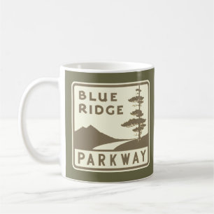 Blue Ridge Parkway Schild Kaffeetasse