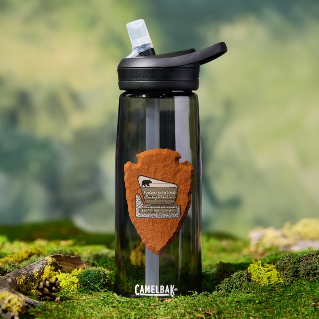Blue Ridge Parkway Trinkflasche (Außenbereich (gedreht))